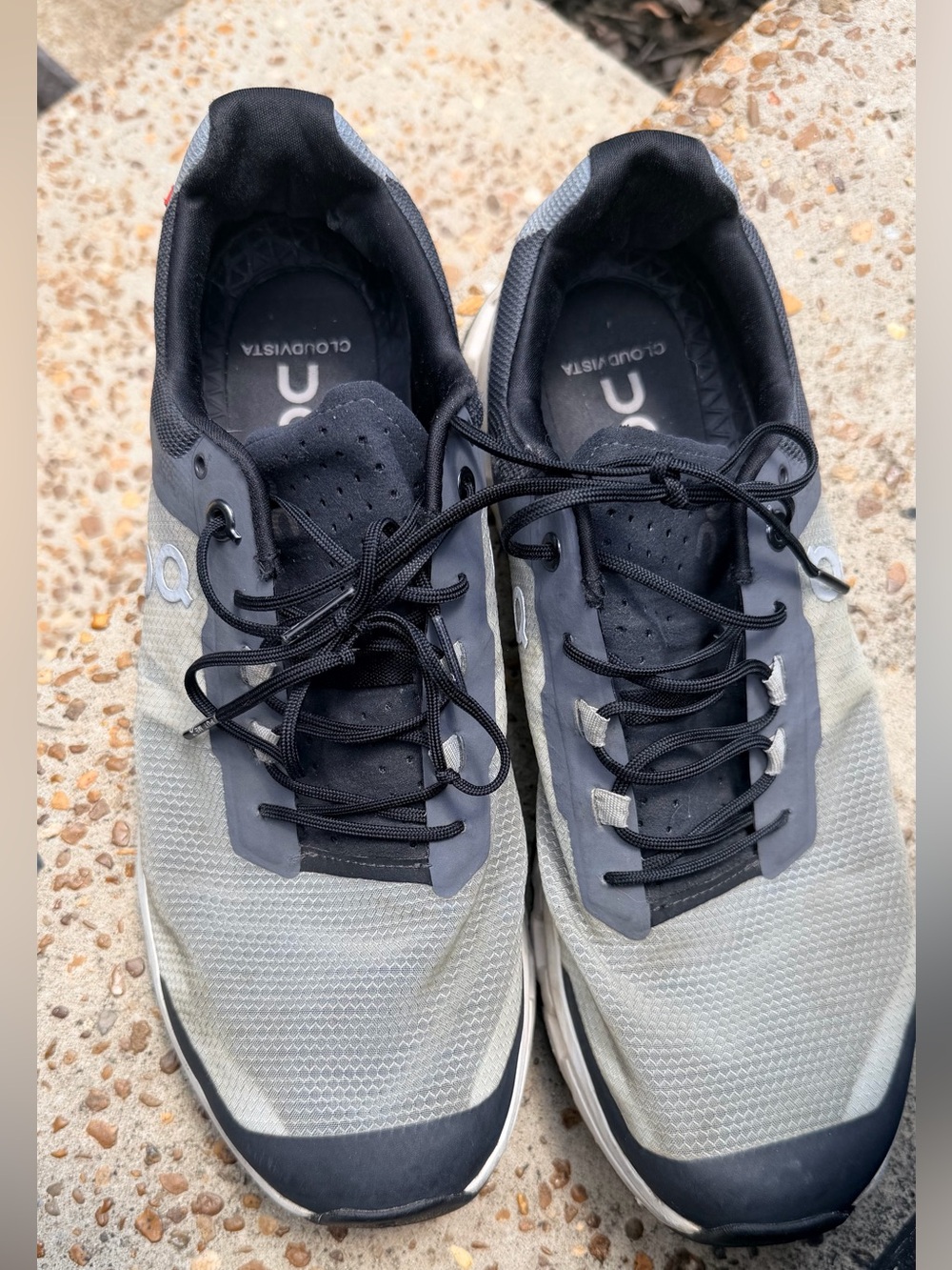 On Running Cloudvista Men's Black and Gray Athletic Shoes